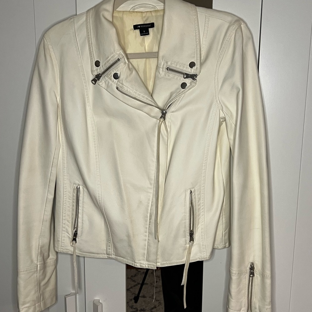 White leather jacket